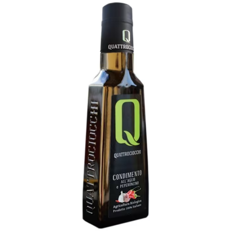 Ekstra deviško oljčno olje aromatizirano z česnom in čilijem, Quattrociocchi